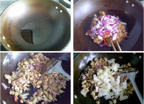 泡菜炒鸡胸肉的有图做法的做法步骤3