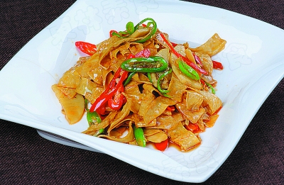 回锅炒豆皮