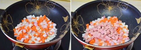 菠萝炒饭 ,菠萝炒饭的家常做法(图文)的做法步骤3