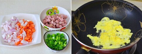 菠萝炒饭 ,菠萝炒饭的家常做法(图文)的做法步骤2