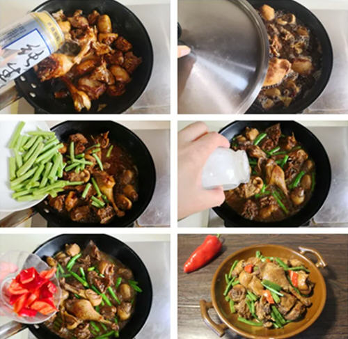 荤素搭配，营养互补的四季豆烧鸭子家常做法