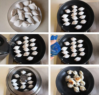 表面酥黄，口感香脆，肉香滑嫩的家庭版煎饺