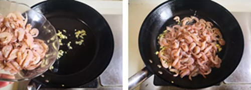 韭菜炒河虾的家常做法，艳红的河虾配上翠绿的韭菜
