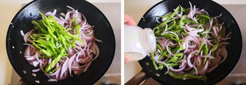青椒洋葱炒鸡蛋，色香味俱全，好吃极了