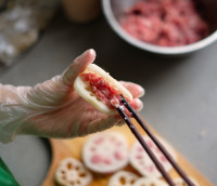 煎藕夹的做法步骤4