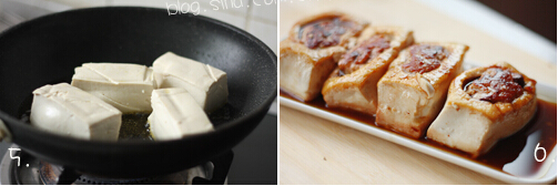 美味肉馅煎豆腐[有图做法]的做法步骤3