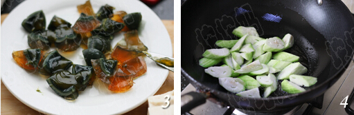 清淡美味丝瓜皮蛋豆腐汤的做法步骤2