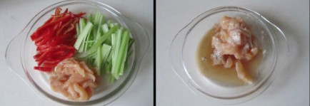 芹菜炒鸡丝的做法的做法步骤1