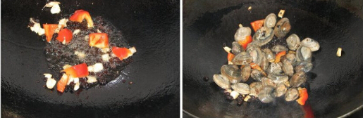 美味蒜香辣炒花蛤的做法的做法步骤2