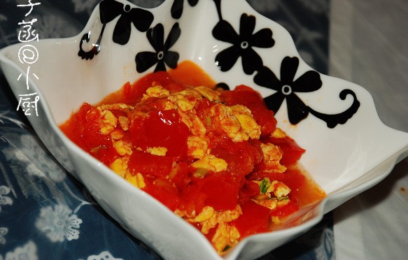 西红柿炒油豆泡