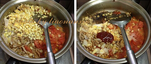 西红柿鸡蛋肉丝米线的做法(图文)的做法步骤4