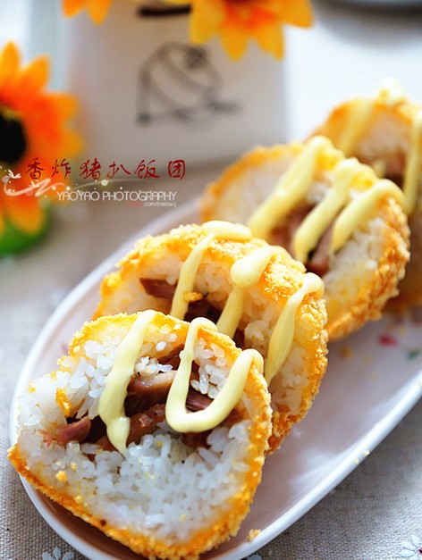 香炸猪扒饭团的做法步骤5