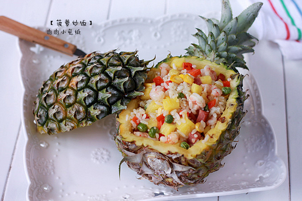 菠萝炒饭的做法步骤6