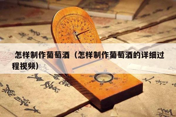  怎样制作葡萄酒（怎样制作葡萄酒的详细过程视频）